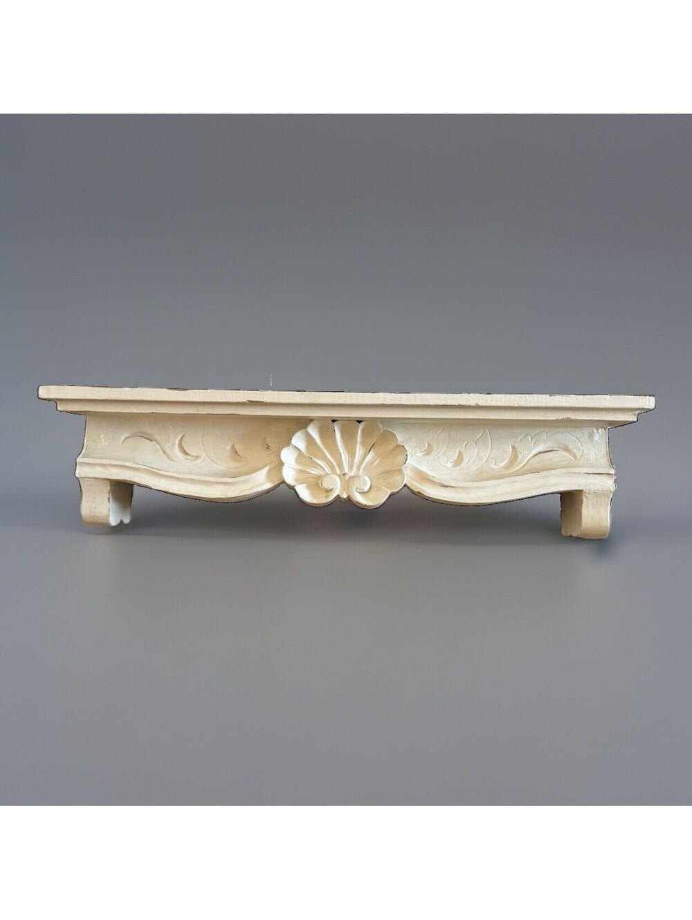 Vintage French Shabby Chic Cottage Style Wall Shelf Ornate 29.8x7.5x7.5